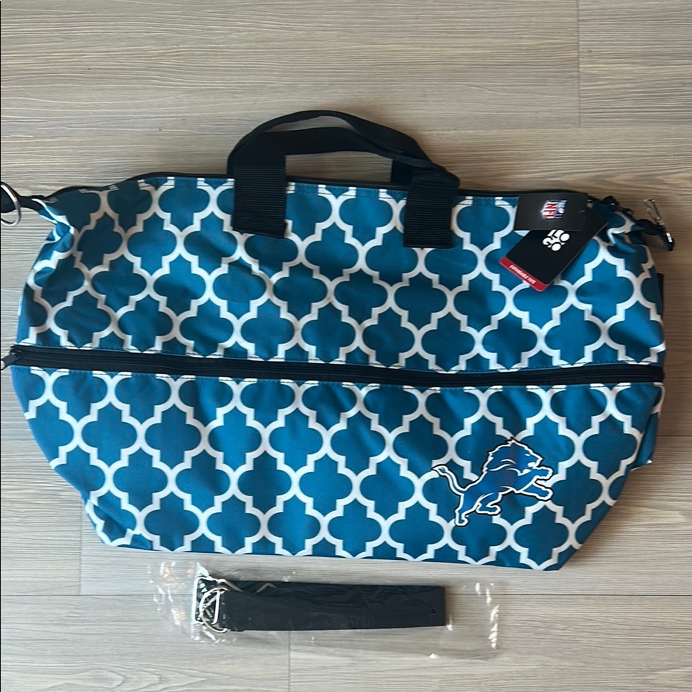 NFL Detroit Lions Blue and White Expandable Tote
